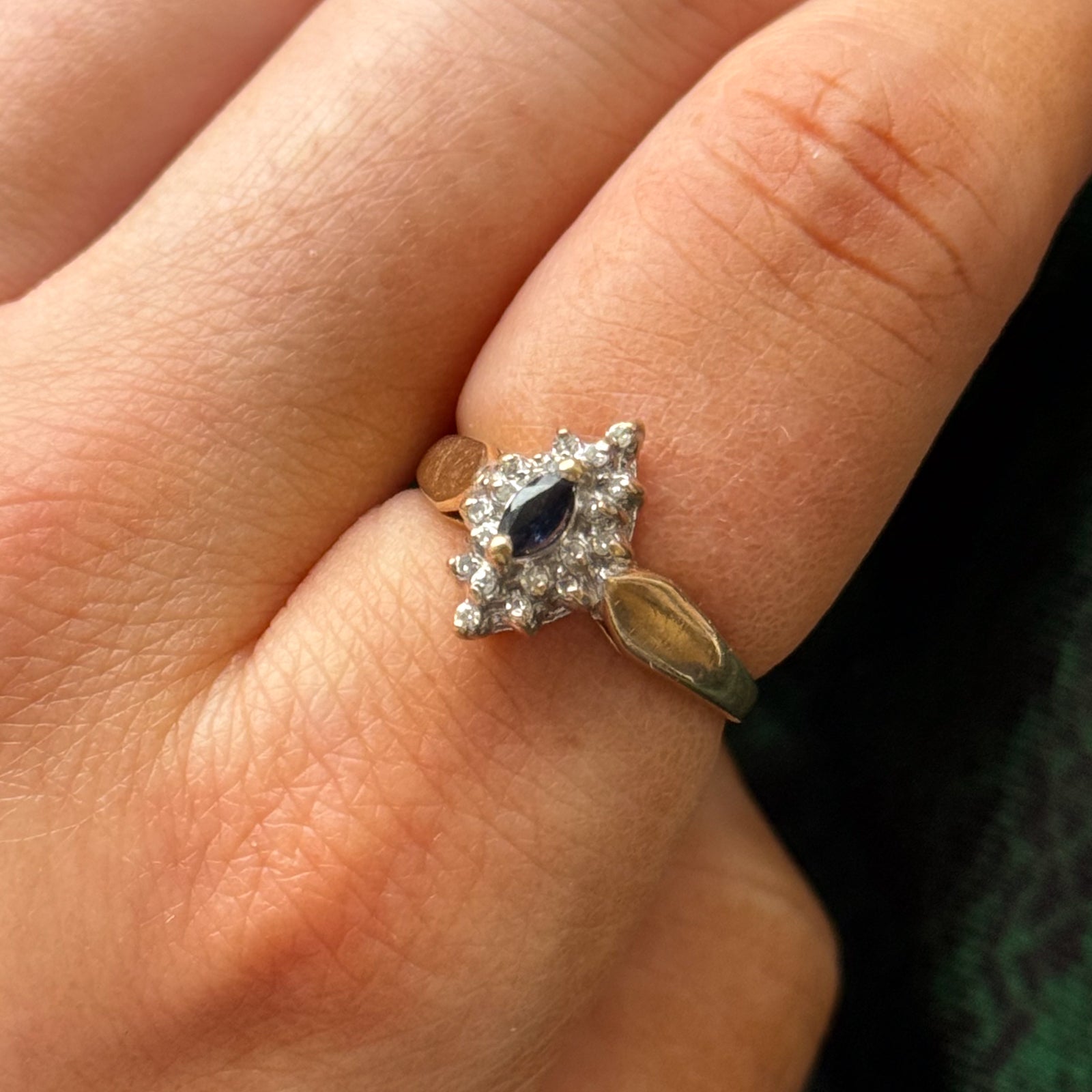 Sapphire & Diamond Cocktail Ring | 0.10ct, 0.03ctw | SZ 6.75 |