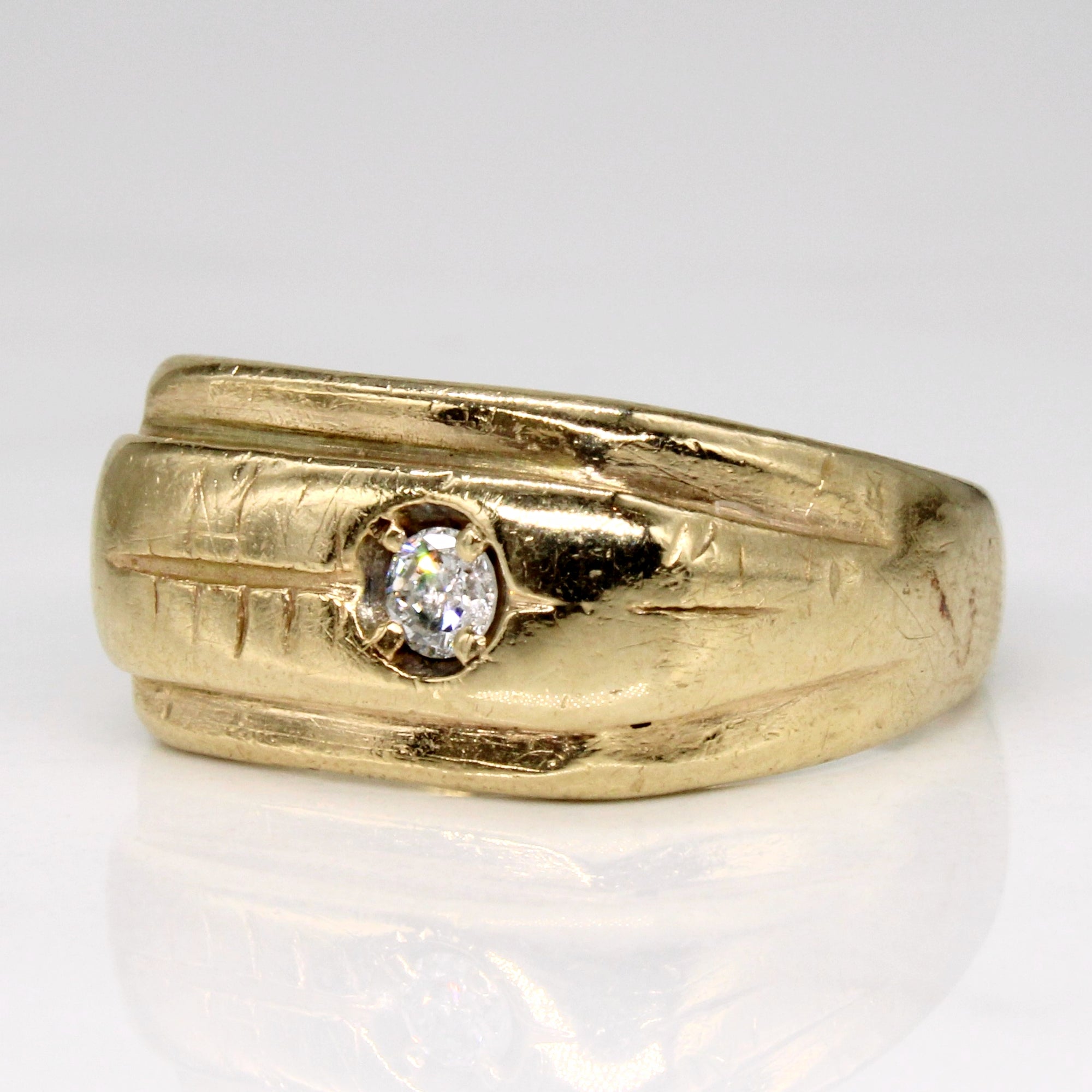 Flush Set Diamond Ring 0.09ct SZ 6.75 100 Ways