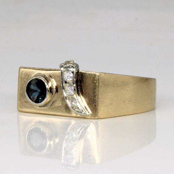 Sapphire & Diamond Cocktail Ring | 0.40ct, 0.08ctw | SZ 11.25 |