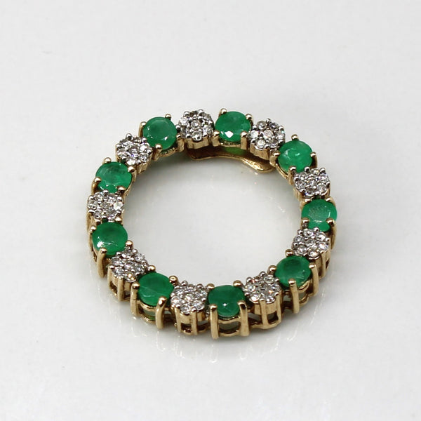 Emerald & Diamond Eternity Pendant | 0.90ctw | 0.18ctw |