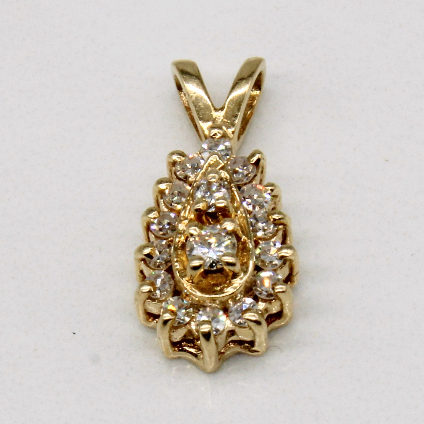 Diamond Teardrop Pendant | 0.21ctw |