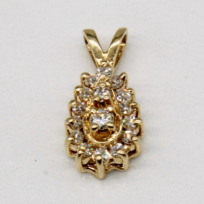 Diamond Teardrop Pendant | 0.21ctw |