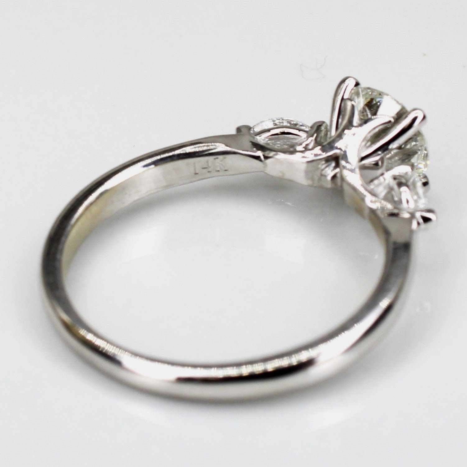 Bague de fiançailles trois diamants | 1,24 ct VS2 I | Taille 7,25 | 