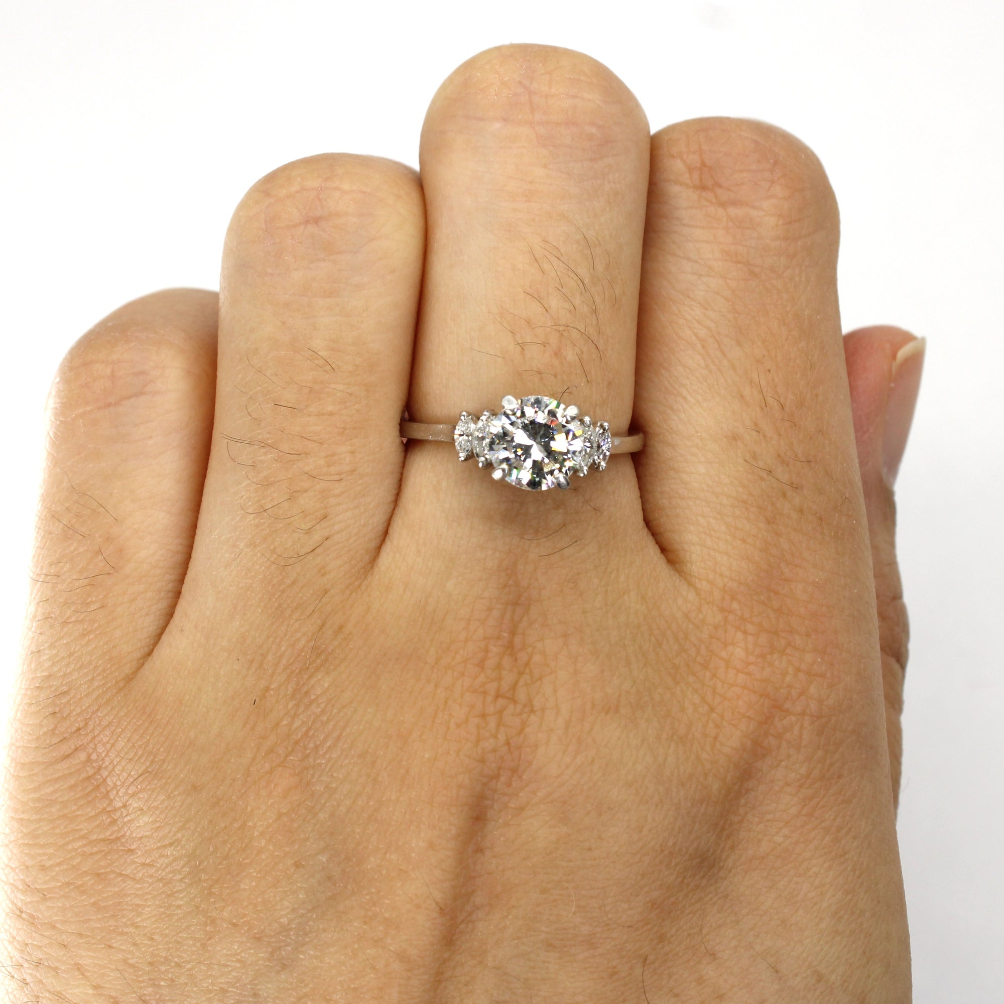 Five Stone Diamond Engagement Ring | 1.55ctw VS2 H | SZ 7 |