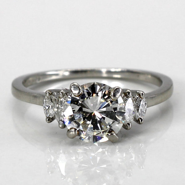 Five Stone Diamond Engagement Ring | 1.55ctw VS2 H | SZ 7 |