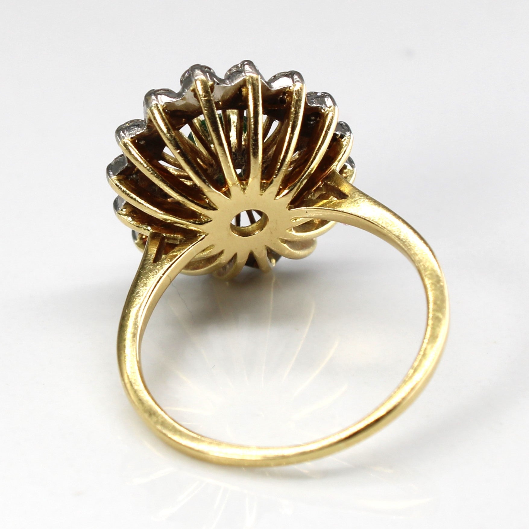 Diamond & Glass Stone Cocktail Ring | 0.64ctw | SZ 7.75 |