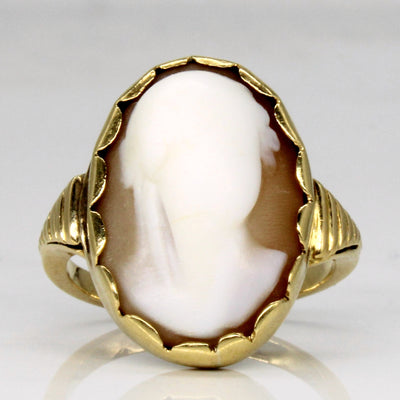 Seashell Cameo Ring | 6.50ct | SZ 7 |