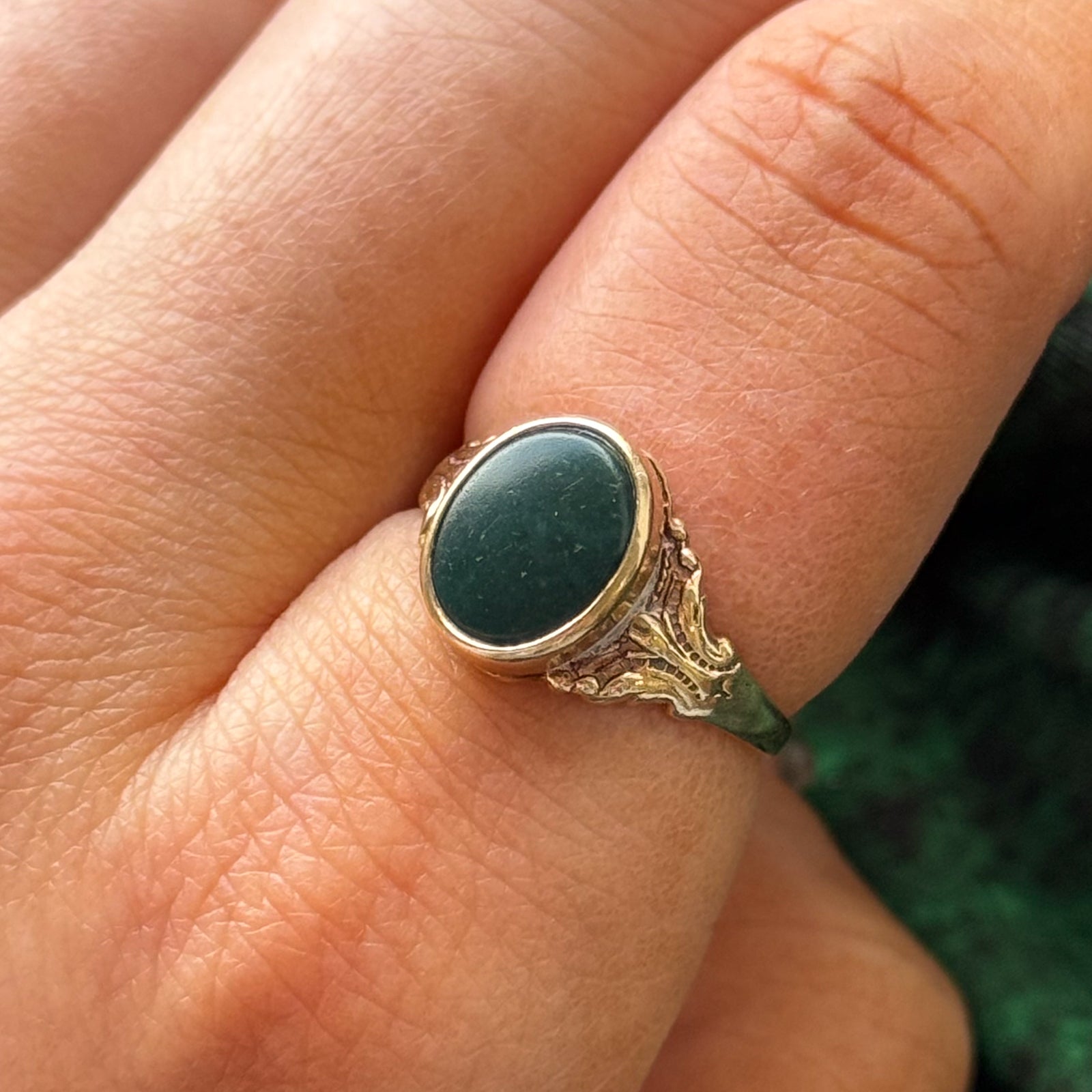 Bague cocktail en néphrite | 1,00 ct | Taille 7 | 