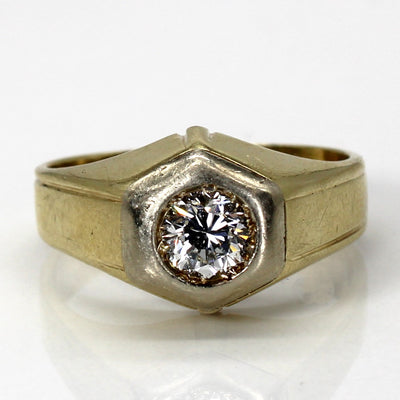 Flush Set Solitaire Diamond Ring | 0.75ct Si1 I/J | SZ 11 |