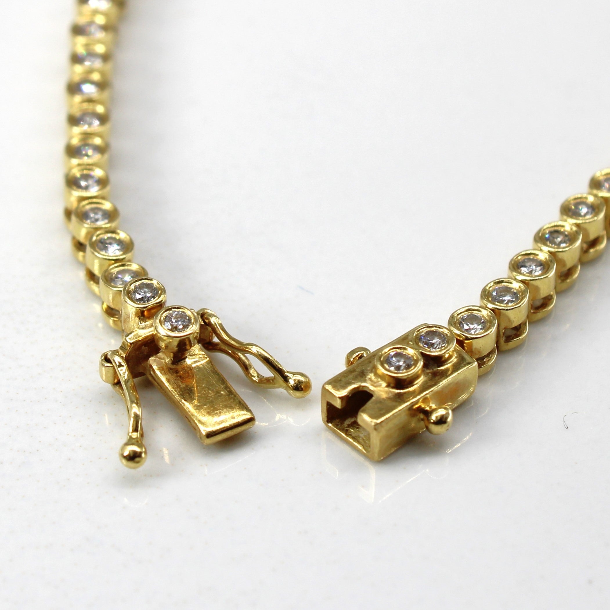 Bracelet à maillons en diamants avec œil maléfique | 1,00 ct | 9 pouces | 