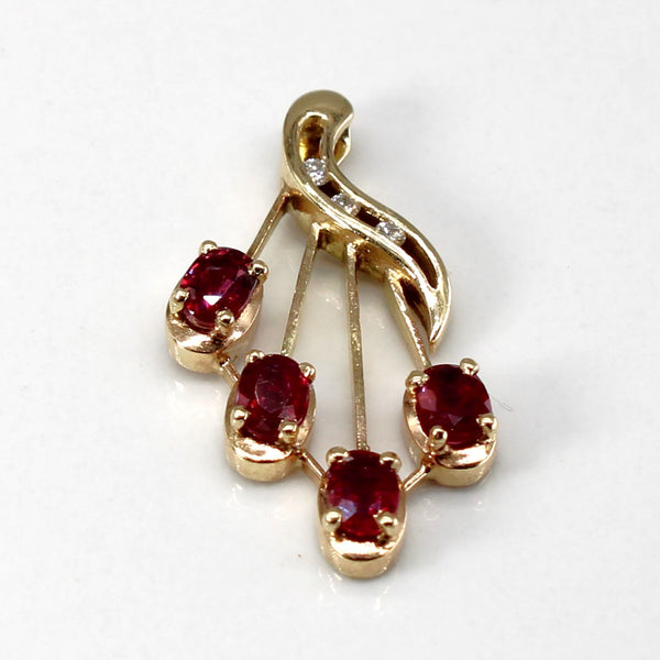 Ruby & Diamond Pendant | 1.00ctw | 0.03ctw |