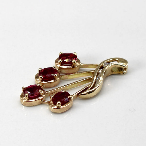 Ruby & Diamond Pendant | 1.00ctw | 0.03ctw |