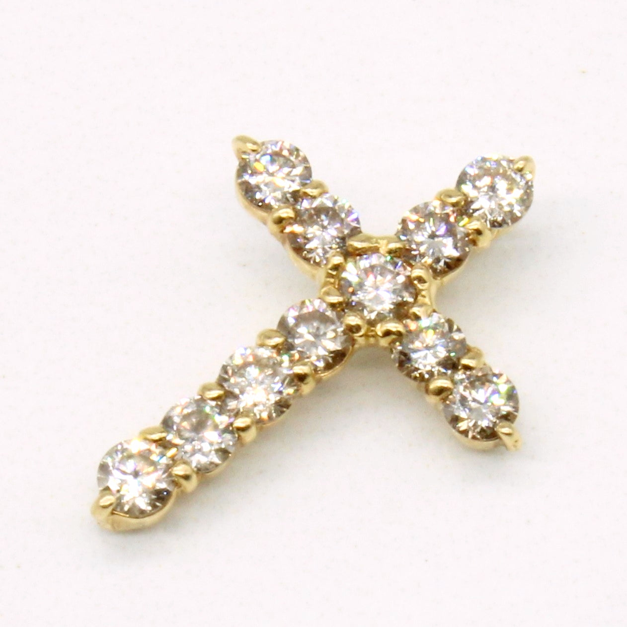 Light Yellow Diamond Cross Pendant | 0.50ctw |