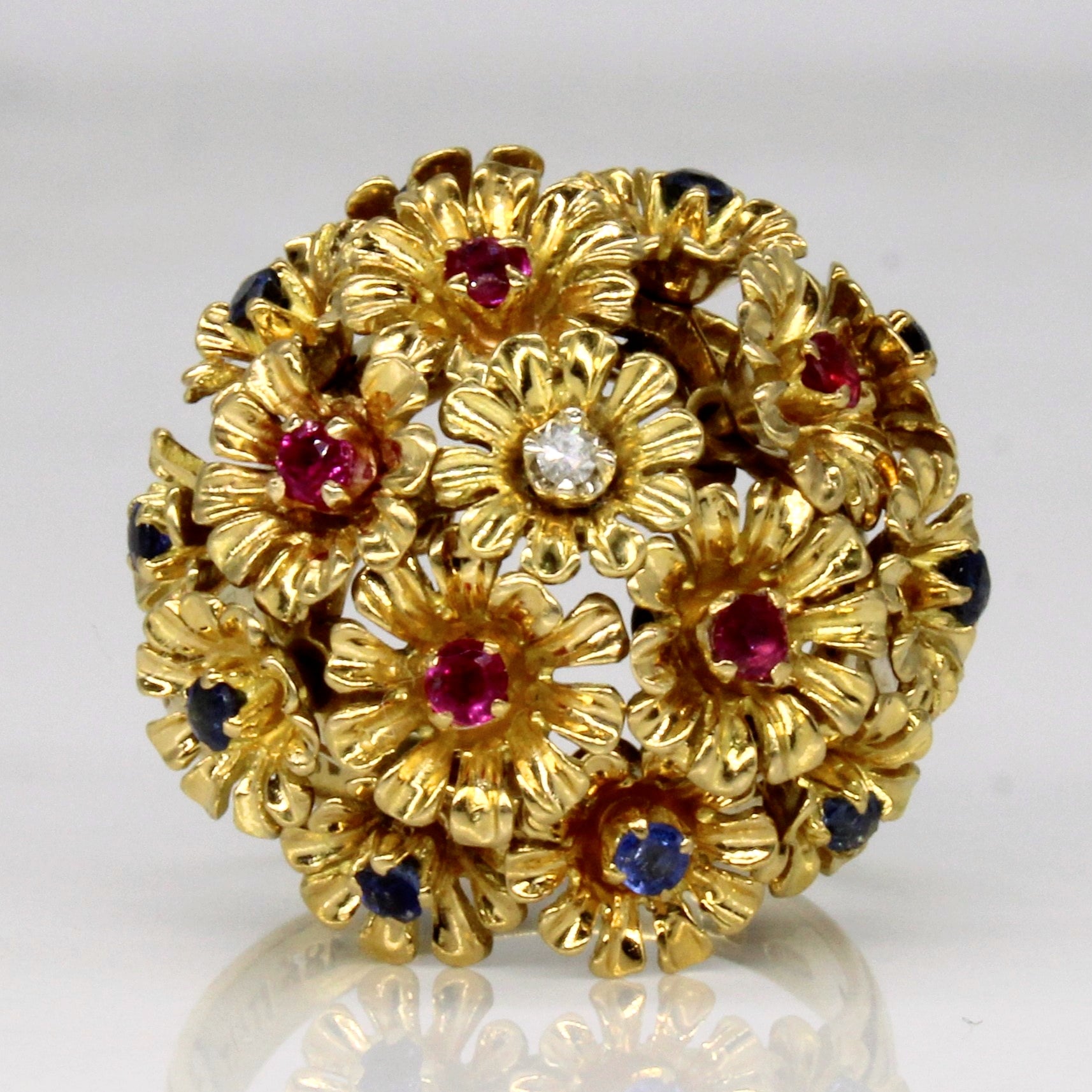 Multi Gem Bouquet Ring | 0.31ctw | SZ 5.25 |