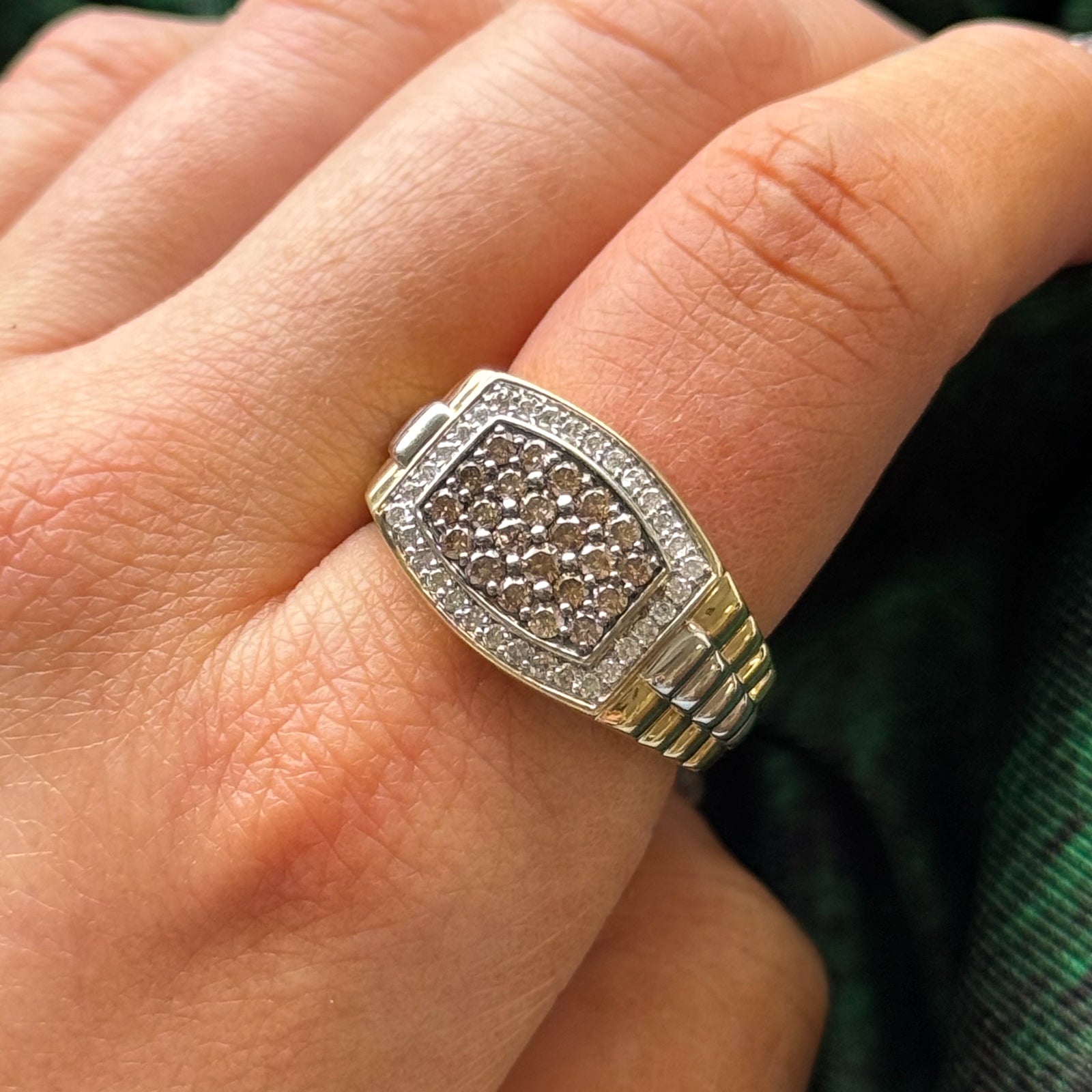 Light Brown & White Diamond Ring | 0.48ctw, 0.16ctw | SZ 9.5 |