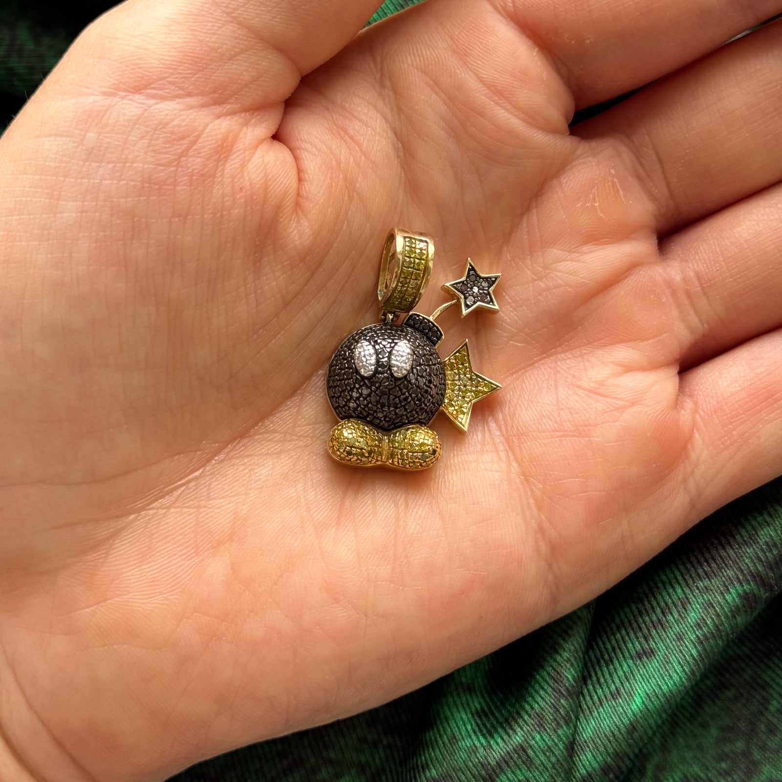 Super Mario Bob-omb' Diamond Pendant | 1.00ctw |