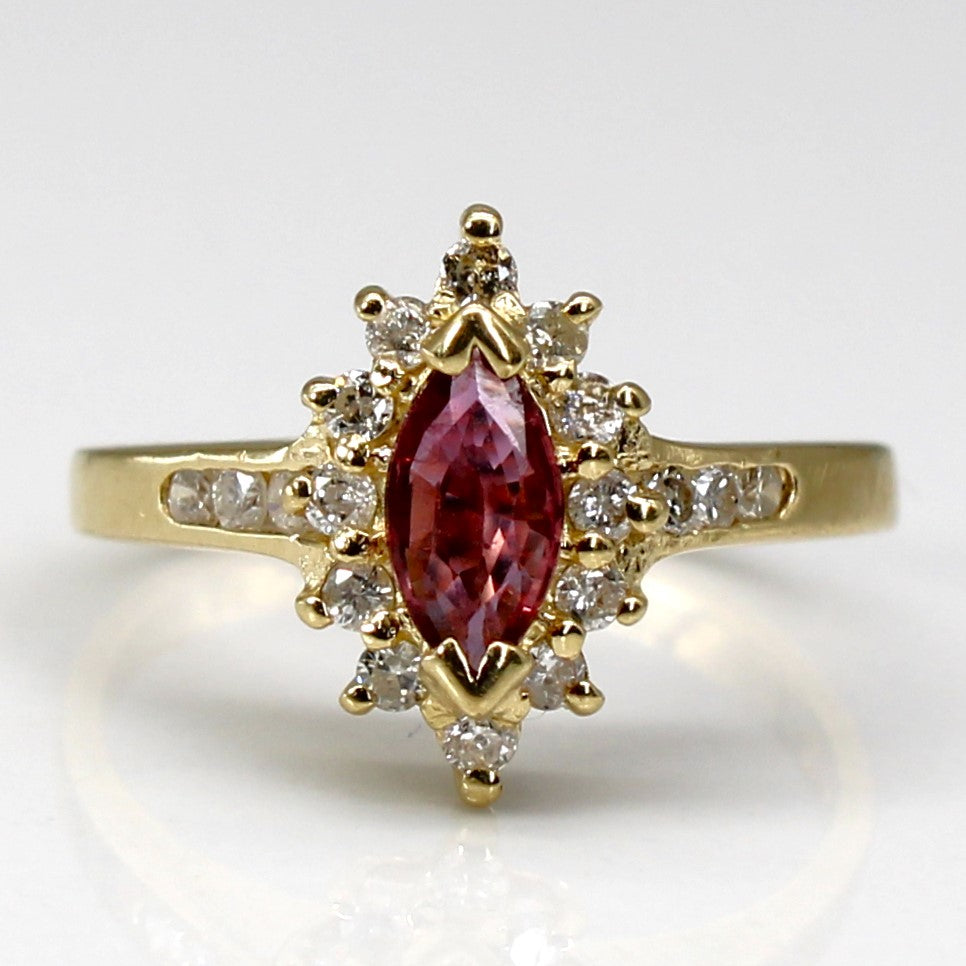 Ruby & Diamond Cocktail Ring | 0.50ct | 0.12ctw | SZ 4.25 |