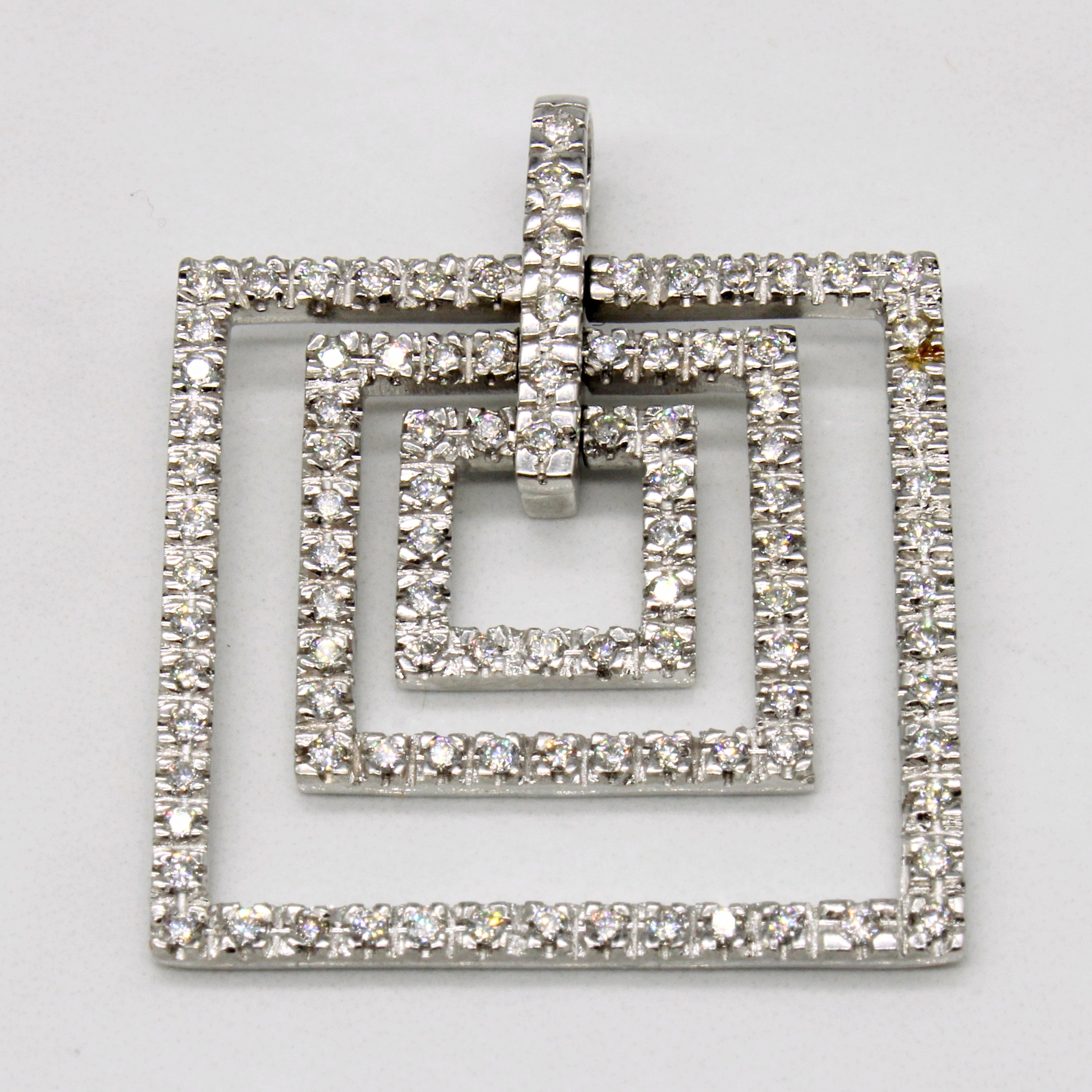 Diamond Square Pendant | 1.00ctw |