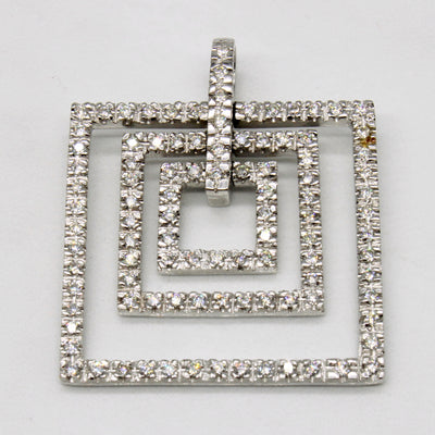Diamond Square Pendant | 1.00ctw |