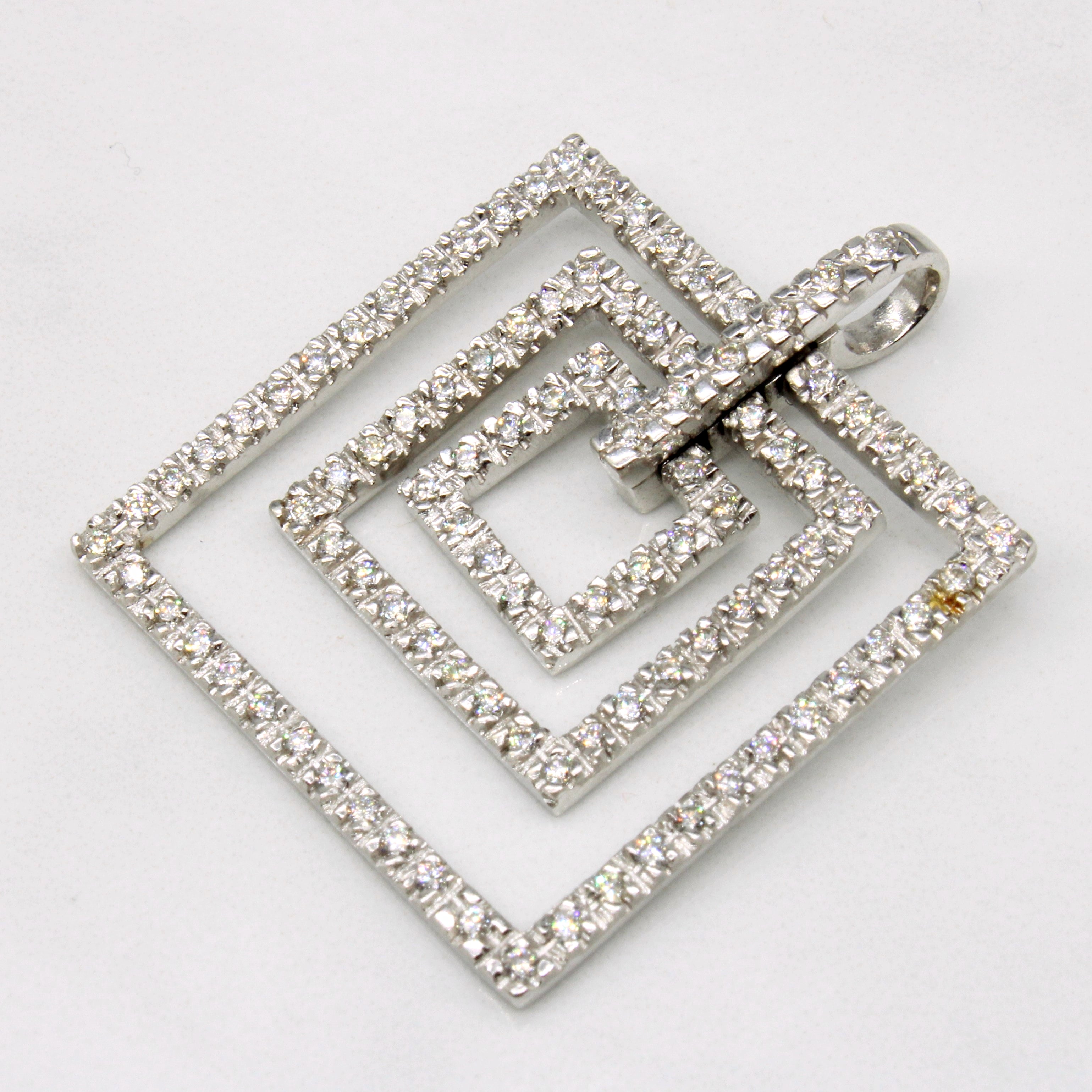 Diamond Square Pendant | 1.00ctw |
