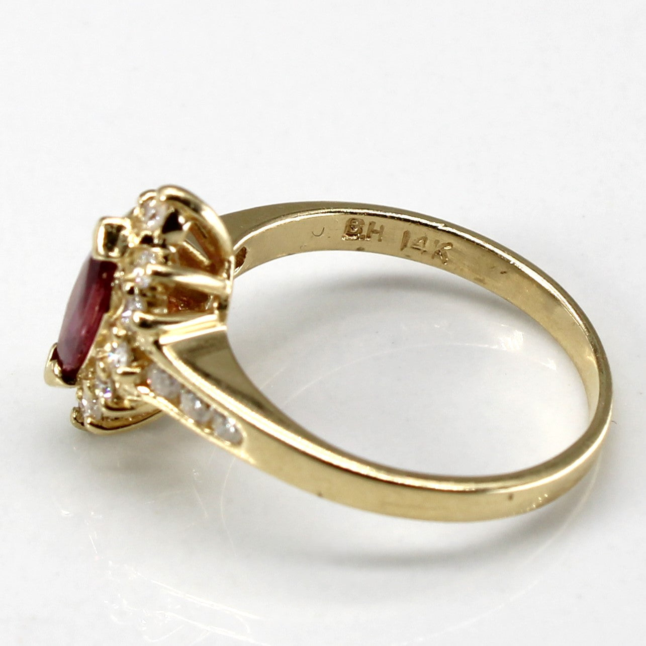 Ruby & Diamond Cocktail Ring | 0.50ct | 0.12ctw | SZ 4.25 |