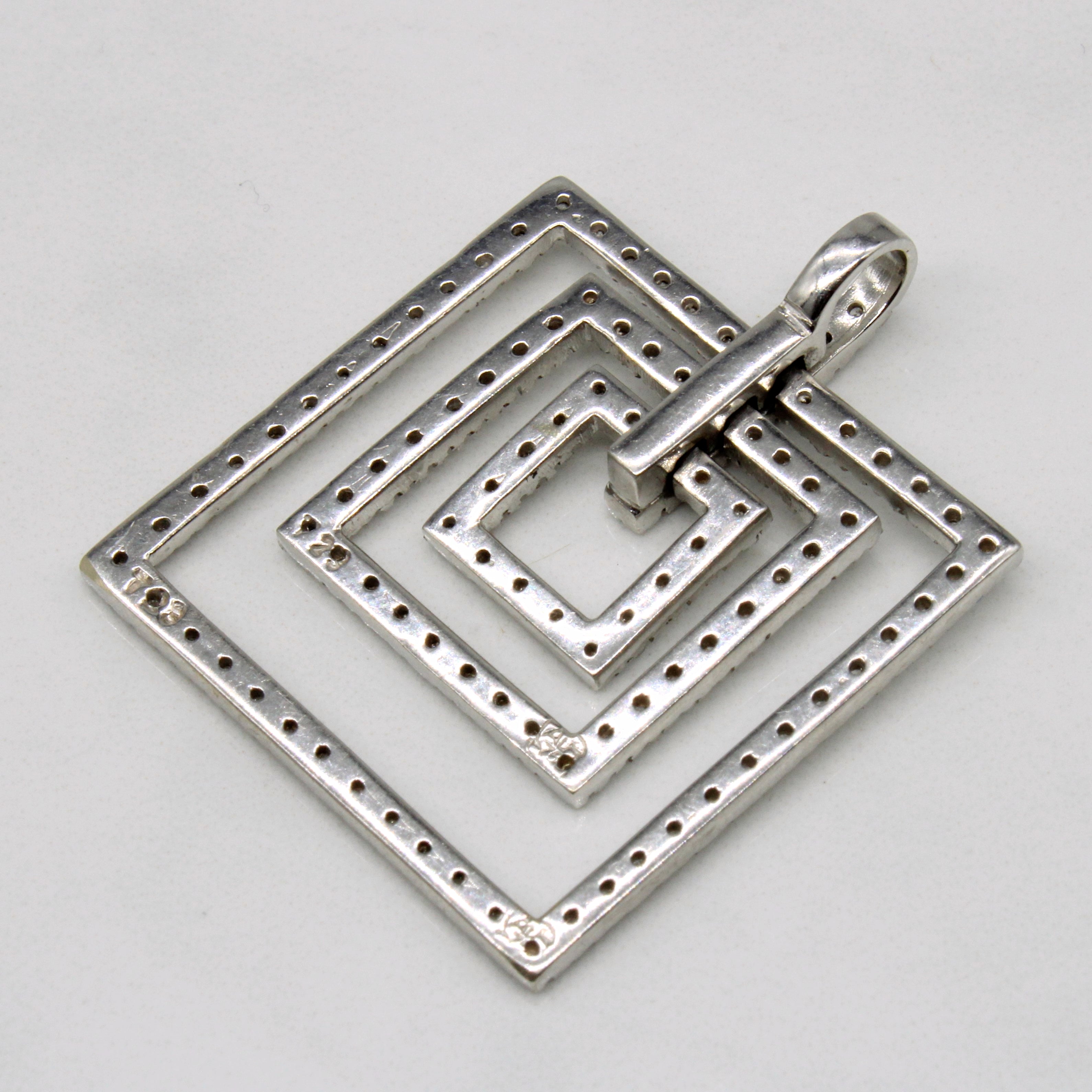 Diamond Square Pendant | 1.00ctw |