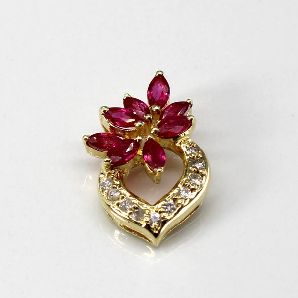 Ruby & Diamond Pendant | 0.75ctw | 0.075ctw |