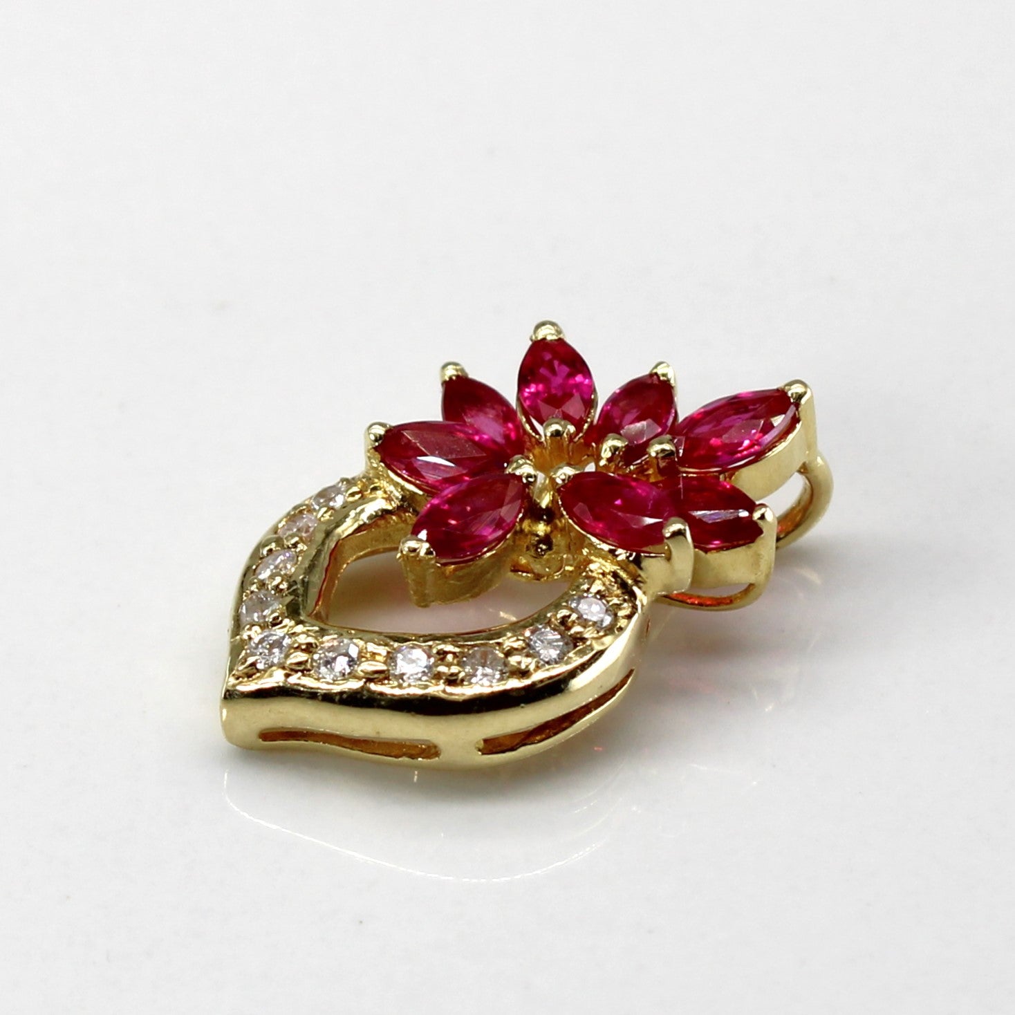 Ruby & Diamond Pendant | 0.75ctw | 0.075ctw |