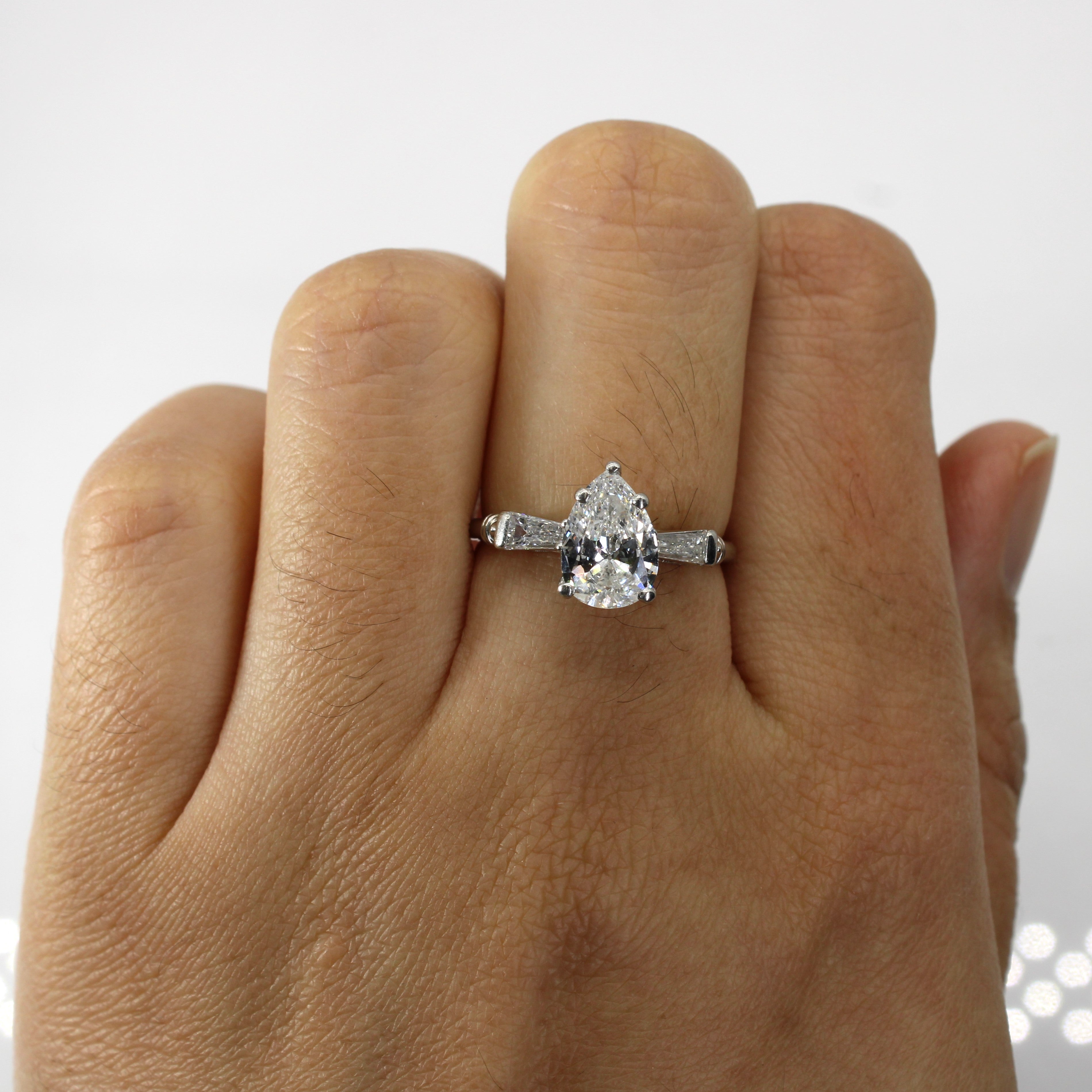 Bague de fiançailles trois diamants | 1,64 ct | Taille 6 | 