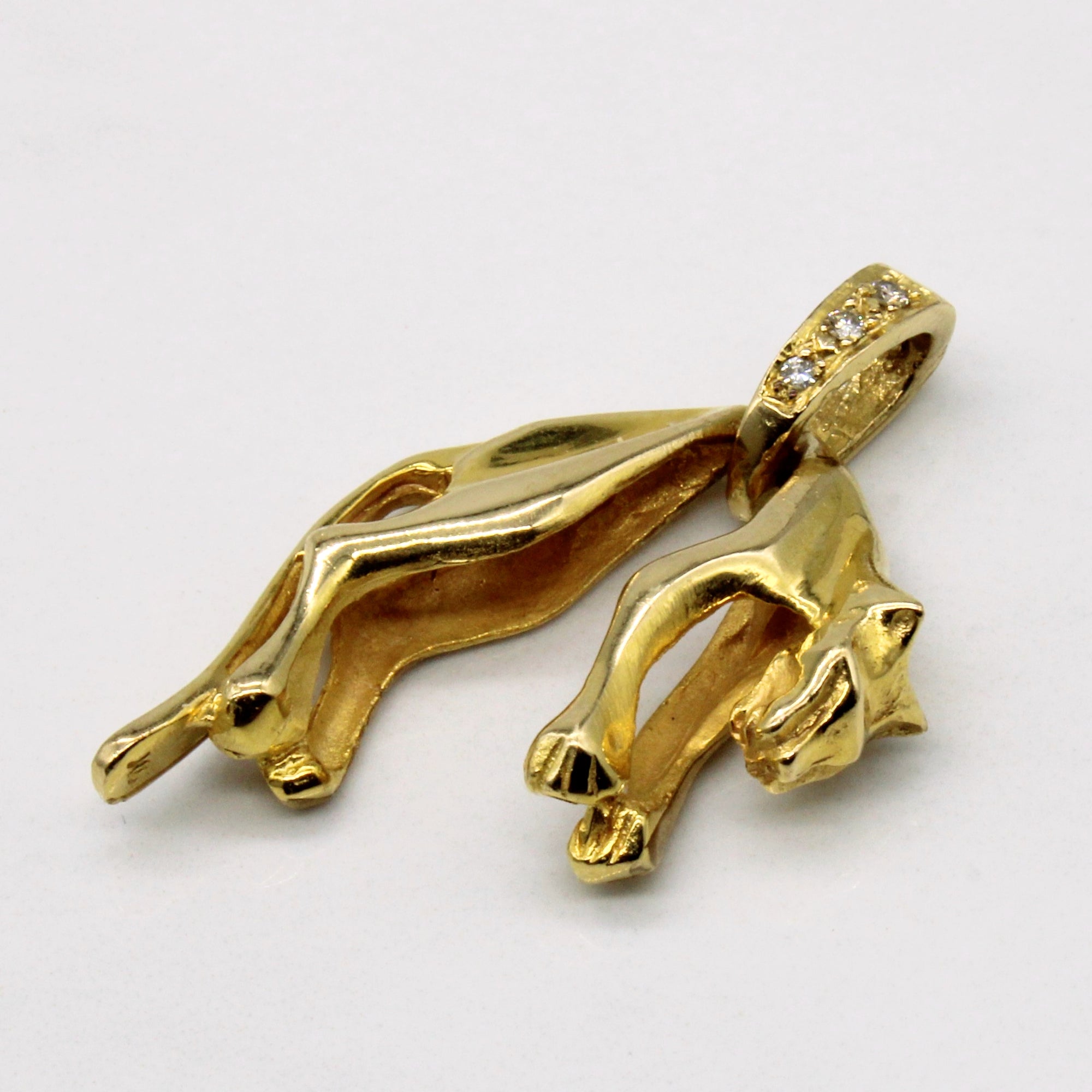 10k Yellow Gold Panther Pendant