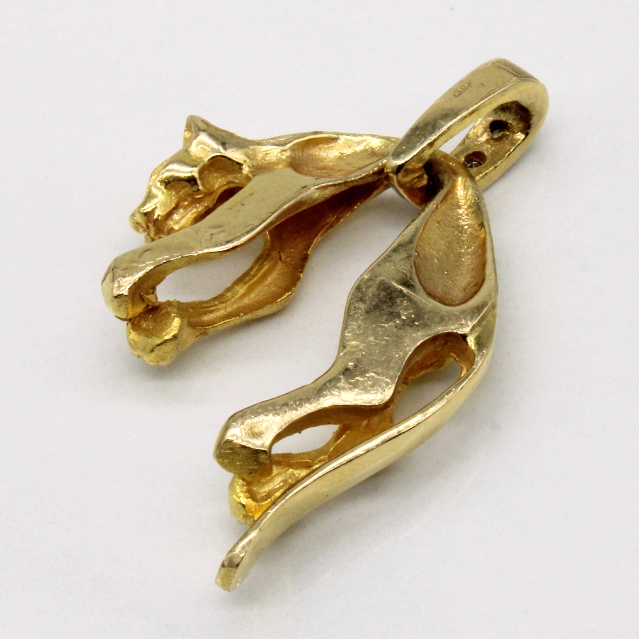 10k Yellow Gold Panther Pendant