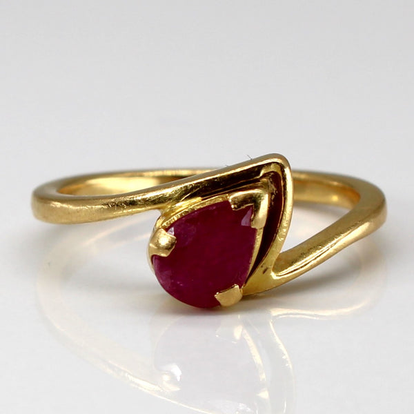 Solitaire Ruby Ring | 0.90ct | SZ 6.5 |