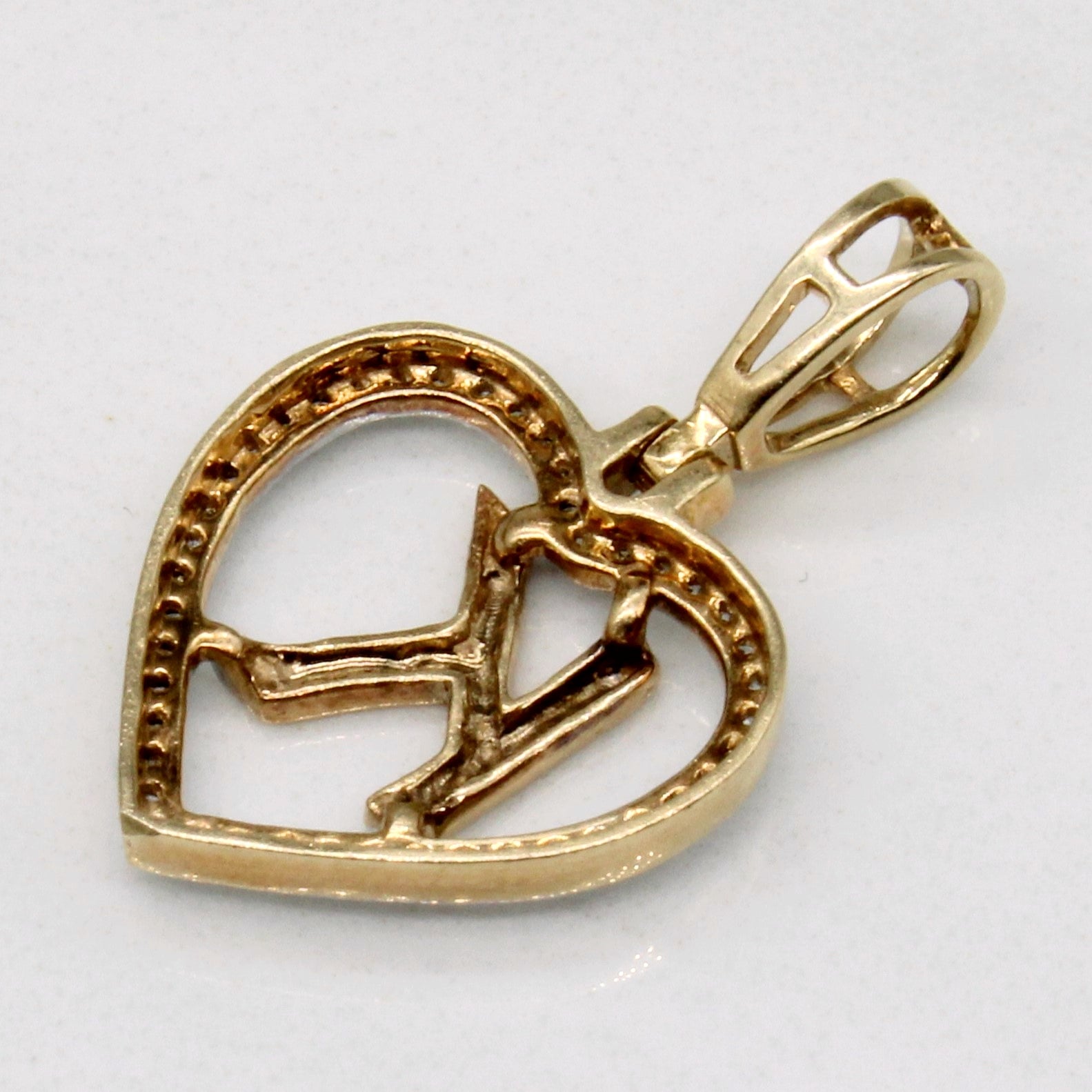 Diamond 'K' Heart Pendant | 0.11ctw |