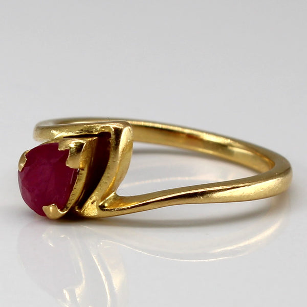 Solitaire Ruby Ring | 0.90ct | SZ 6.5 |