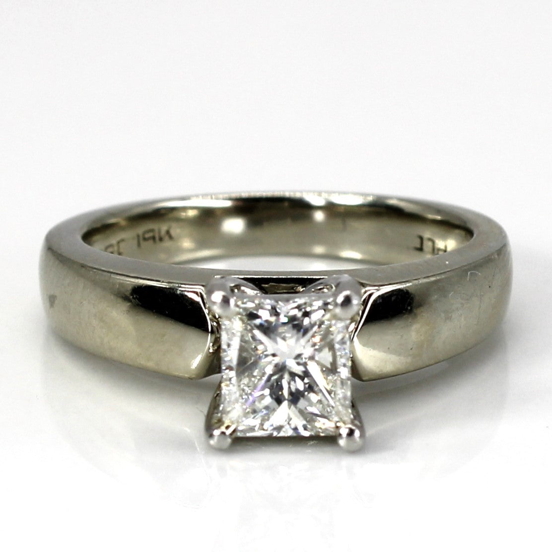 Solitaire Princess Diamond Engagement Ring | 1.02ct VVS2/VS1 G/H | SZ 6 |