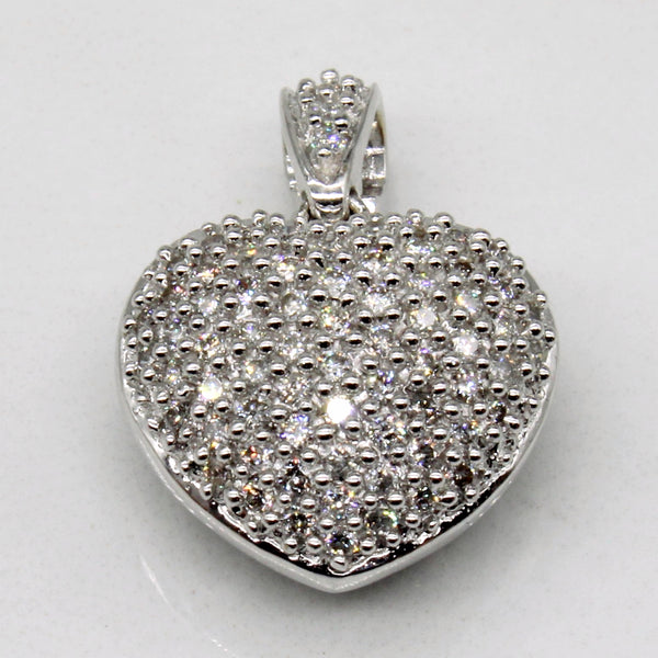 Diamond Pave Heart Pendant | 0.50ctw |