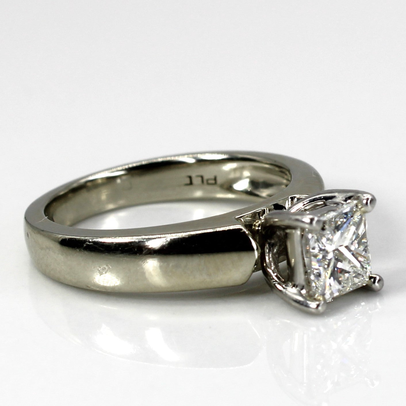 Solitaire Princess Diamond Engagement Ring | 1.02ct VVS2/VS1 G/H | SZ 6 |