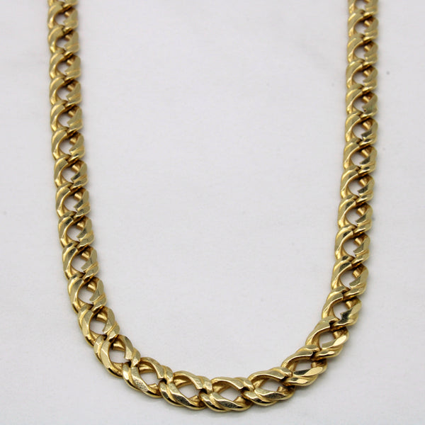 14k Yellow Gold Curb Link Chain | 20