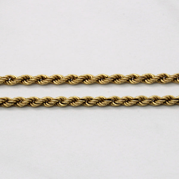 18k Yellow Gold Rope Chain | 24