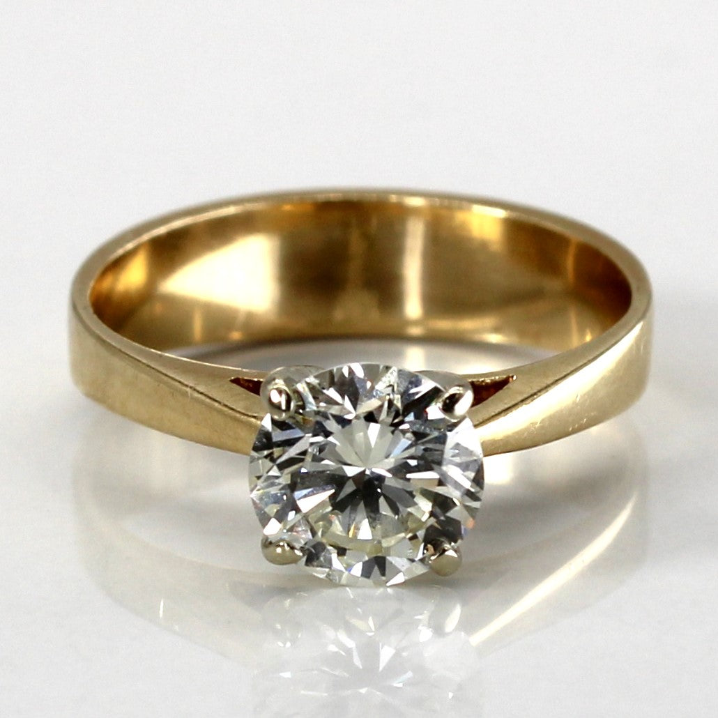 Bague de fiançailles solitaire en diamant | 1,13 ct VS2 L/M | Taille 5,25 | 