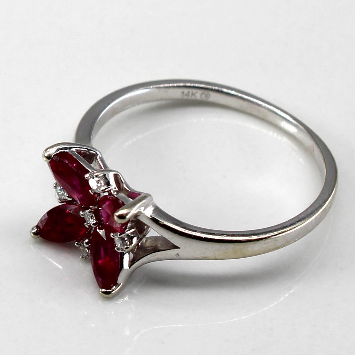 Cluster Set Ruby & Diamond Ring | 0.87ctw | 0.06ctw | SZ 5.5 |