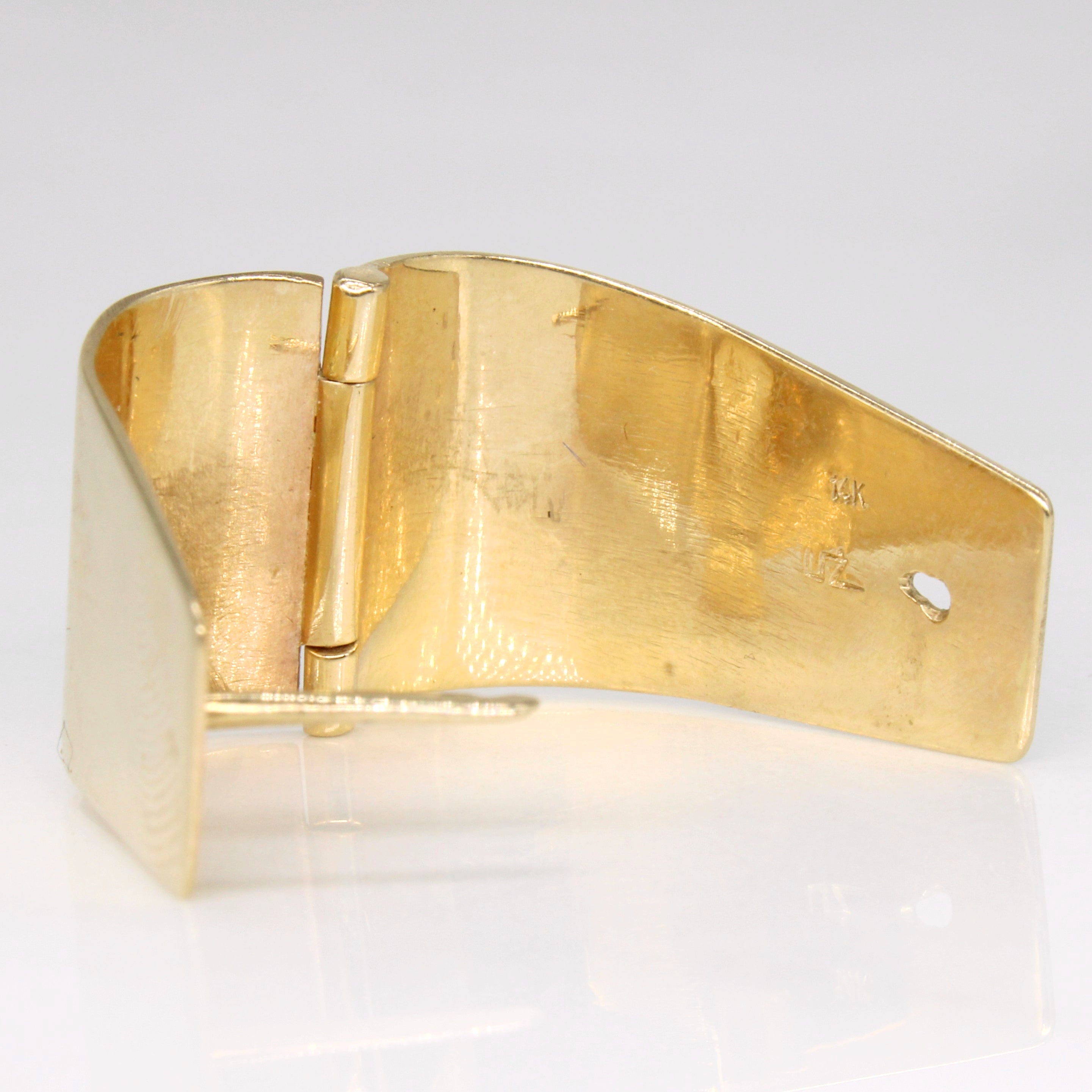 14k Yellow Gold Soft Triangle Hoop Earrings