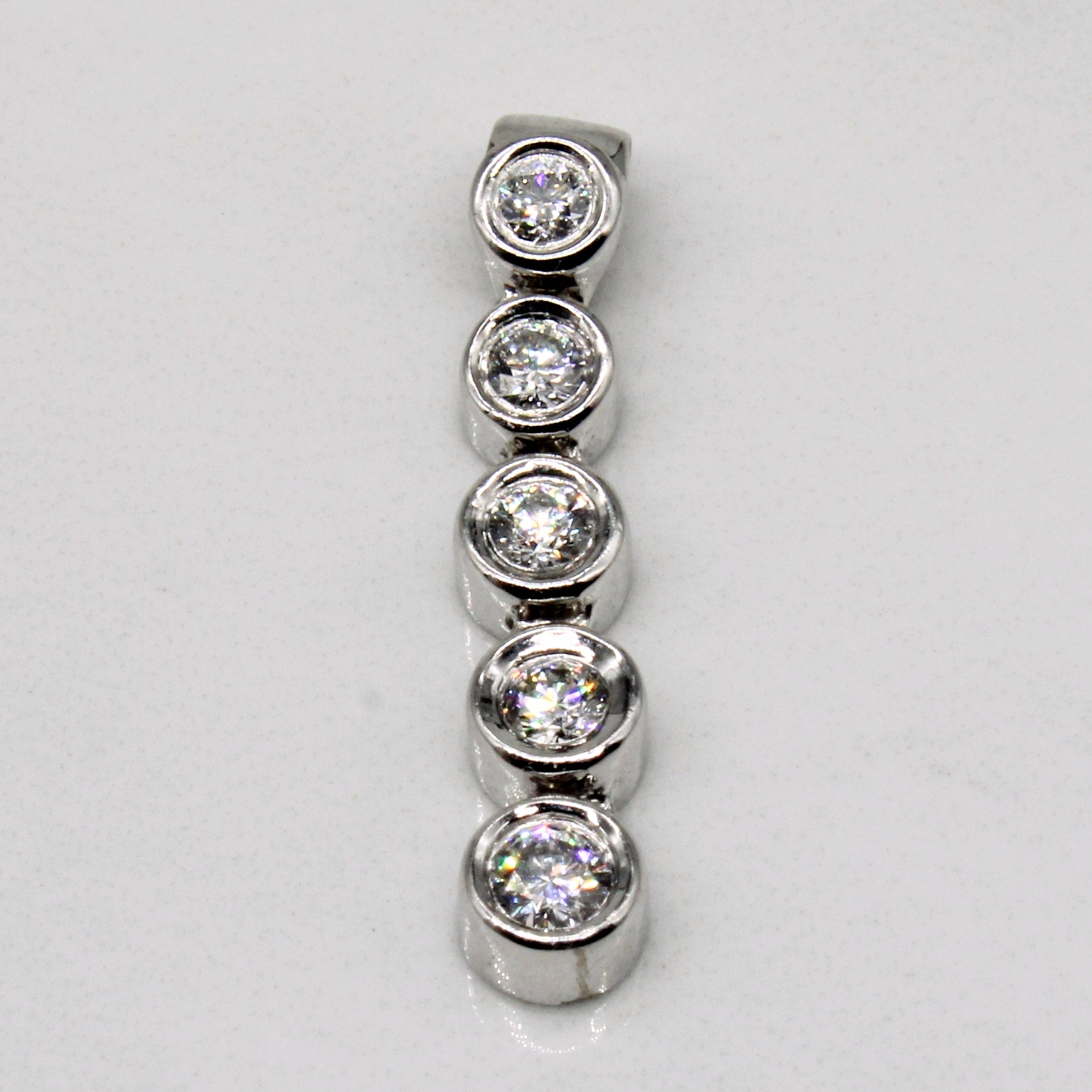 Diamond Column Pendant | 0.40ctw