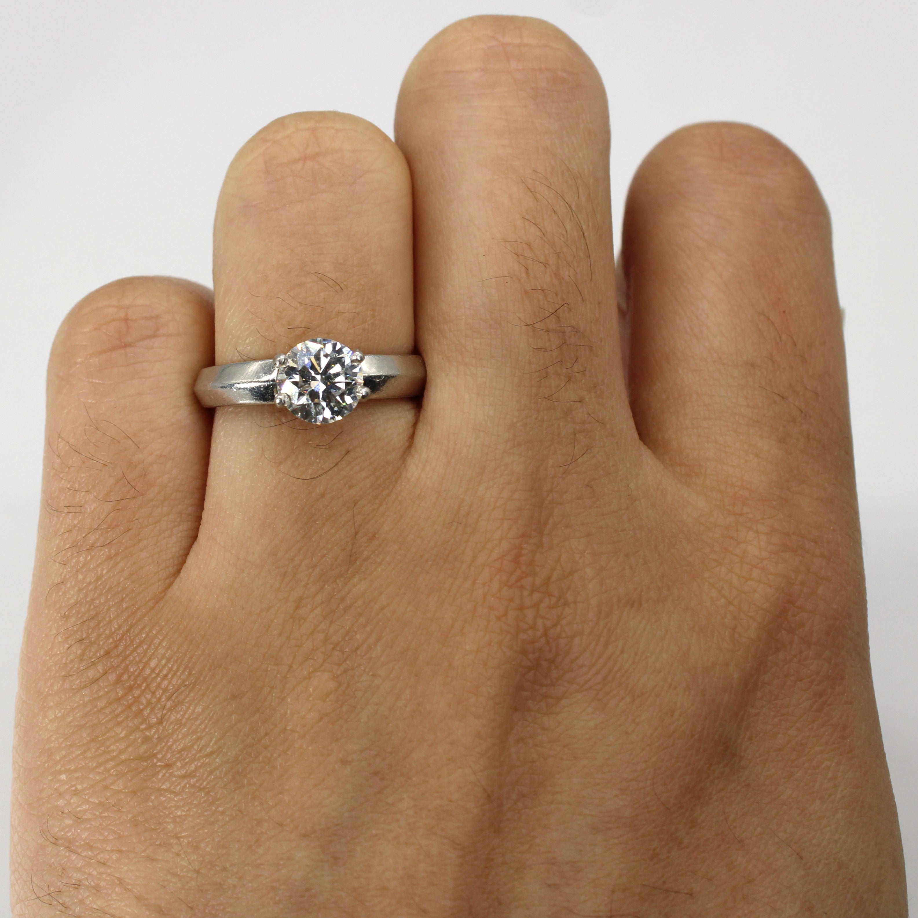 Platinum Diamond Engagement Ring | 1.20ct VS2 G/H | SZ 5.25 |