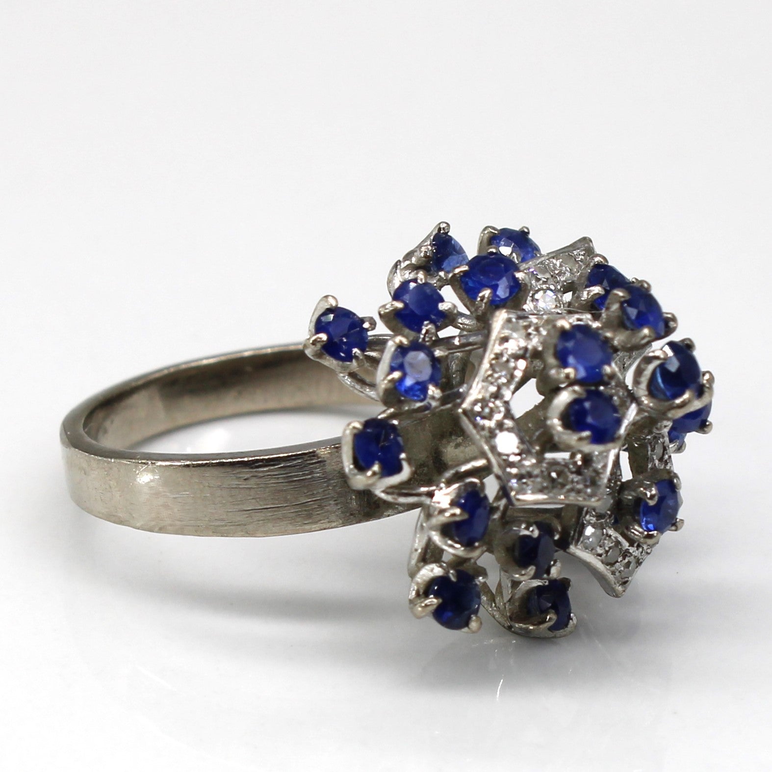 High Set Sapphire & Diamond Ring | 1.98ctw | 0.14ctw | SZ 6.5 |