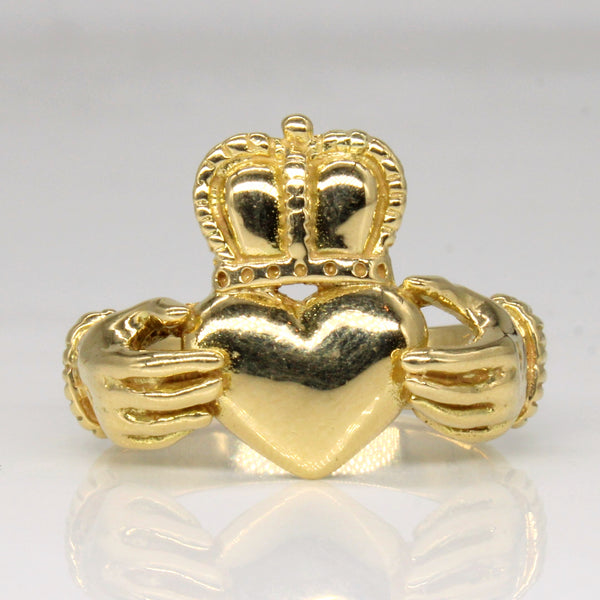 18k Yellow Gold Claddagh Ring | SZ 11 |