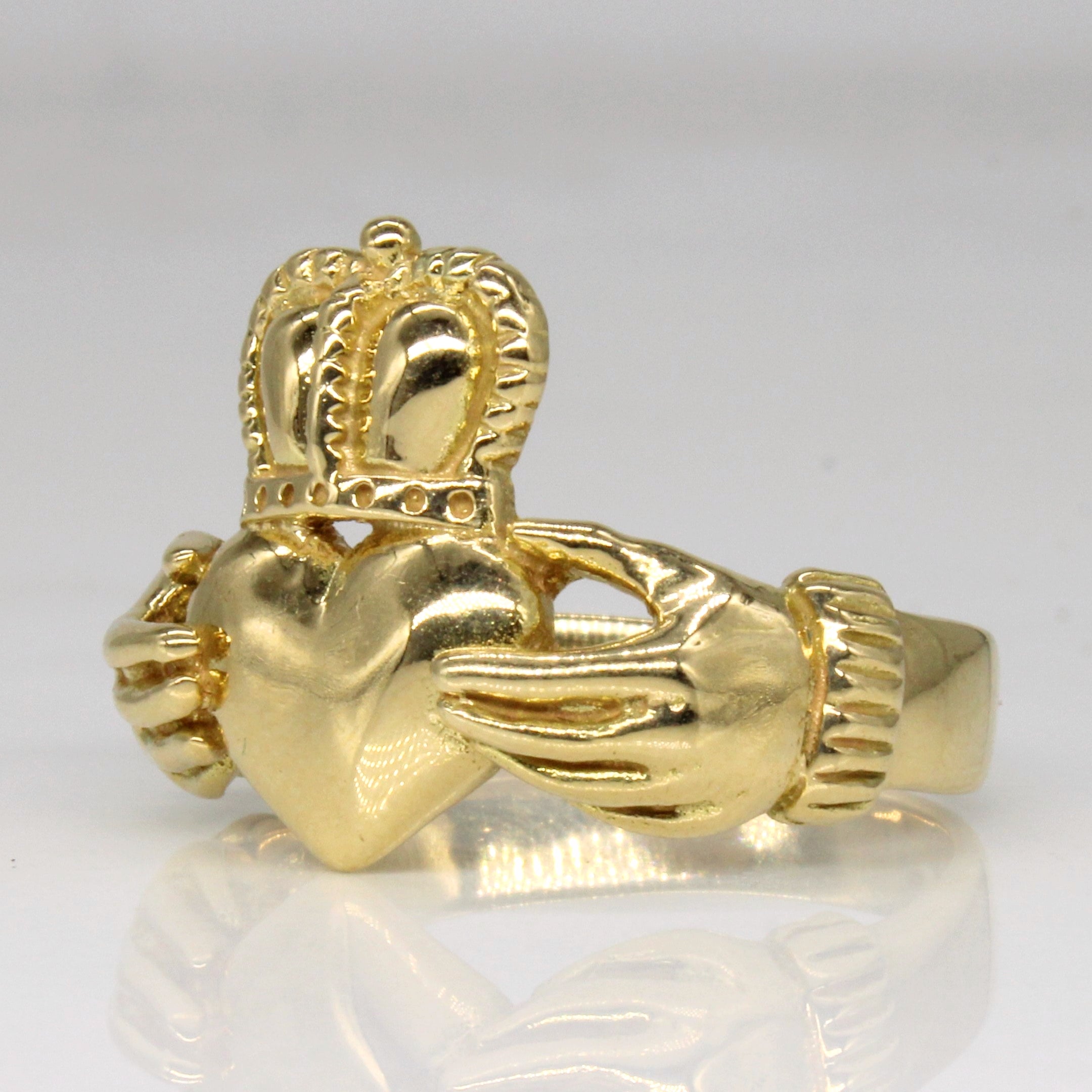 18k Yellow Gold Claddagh Ring | SZ 11 |