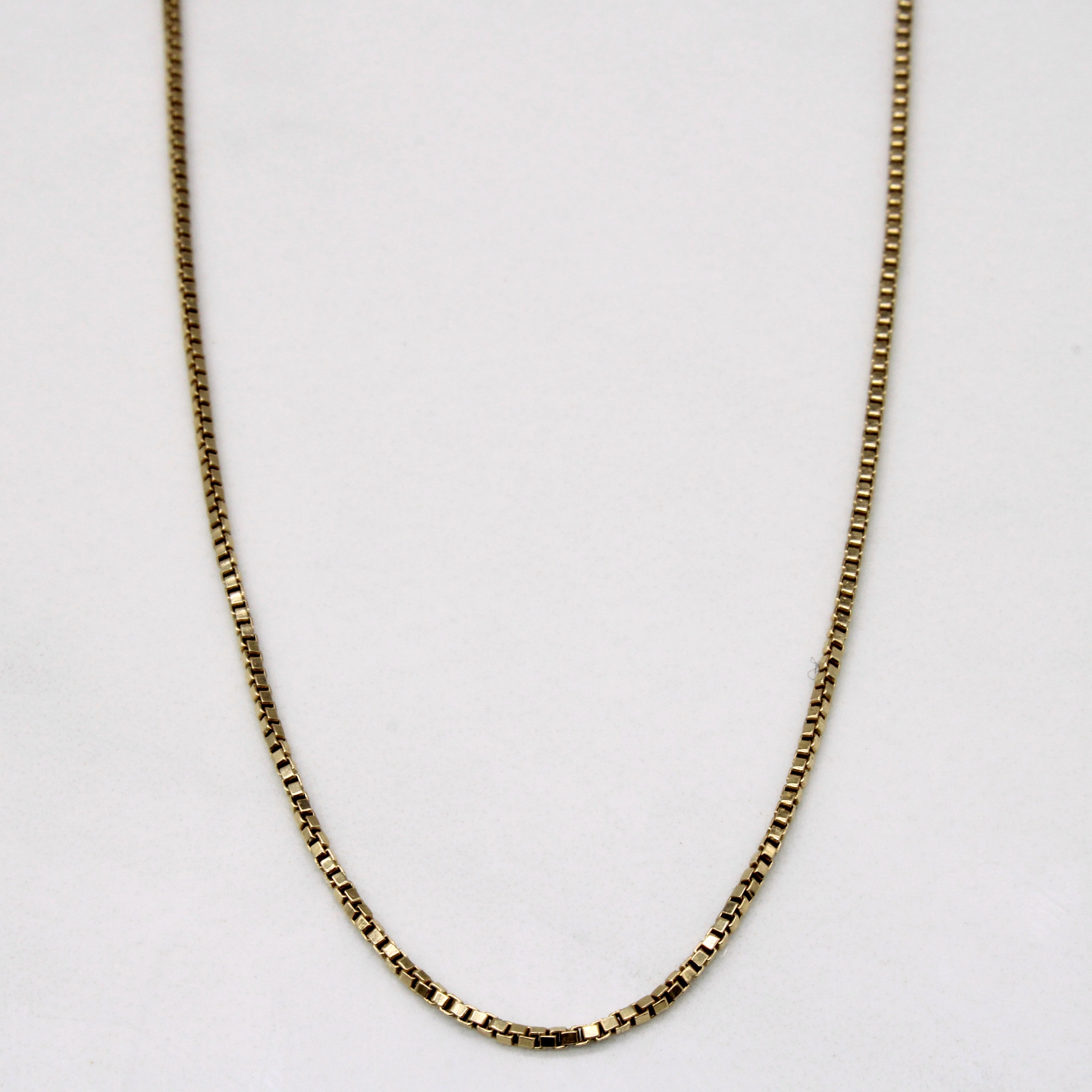 18k Yellow Gold Box Link Chain | 21" |