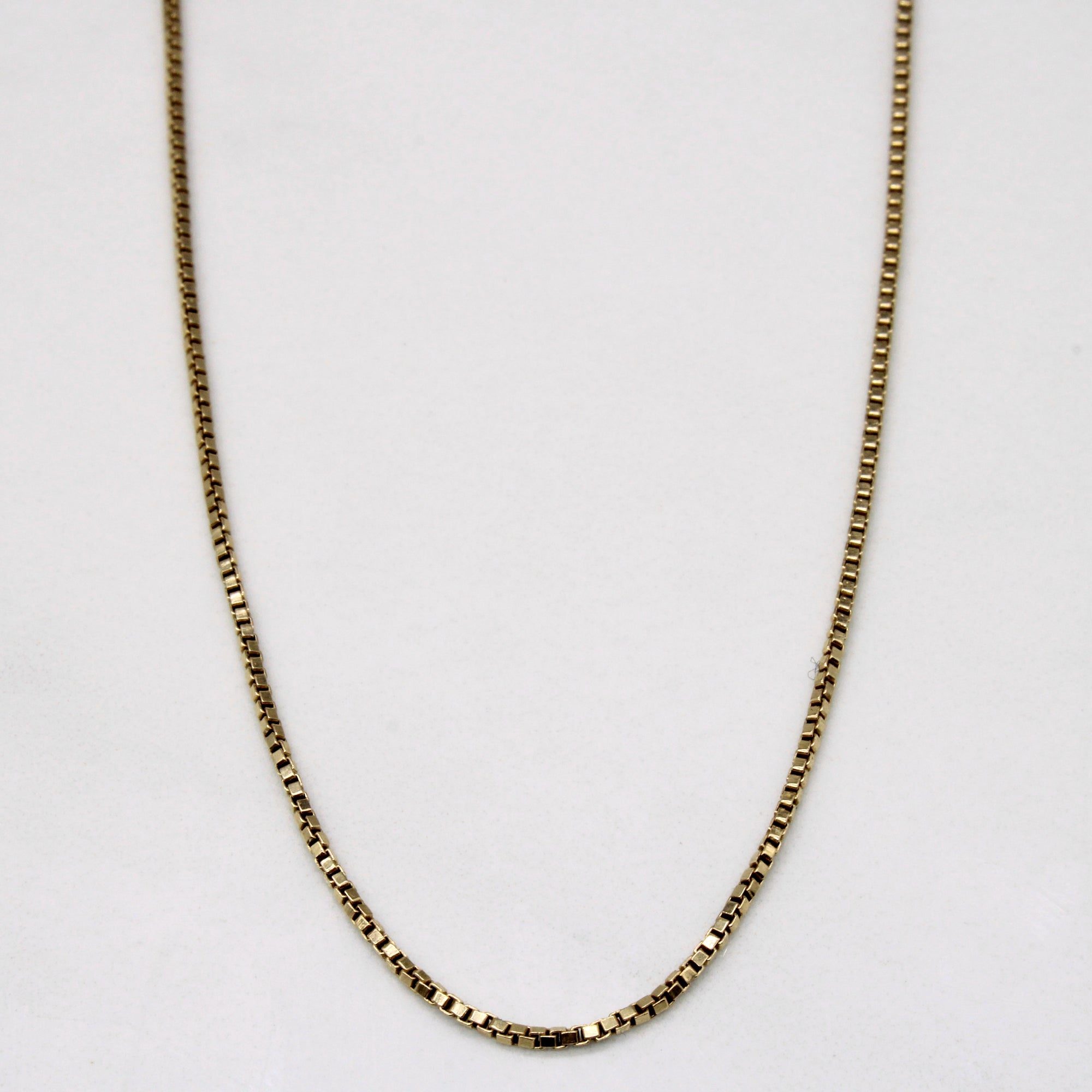 18k Yellow Gold Box Link Chain | 21