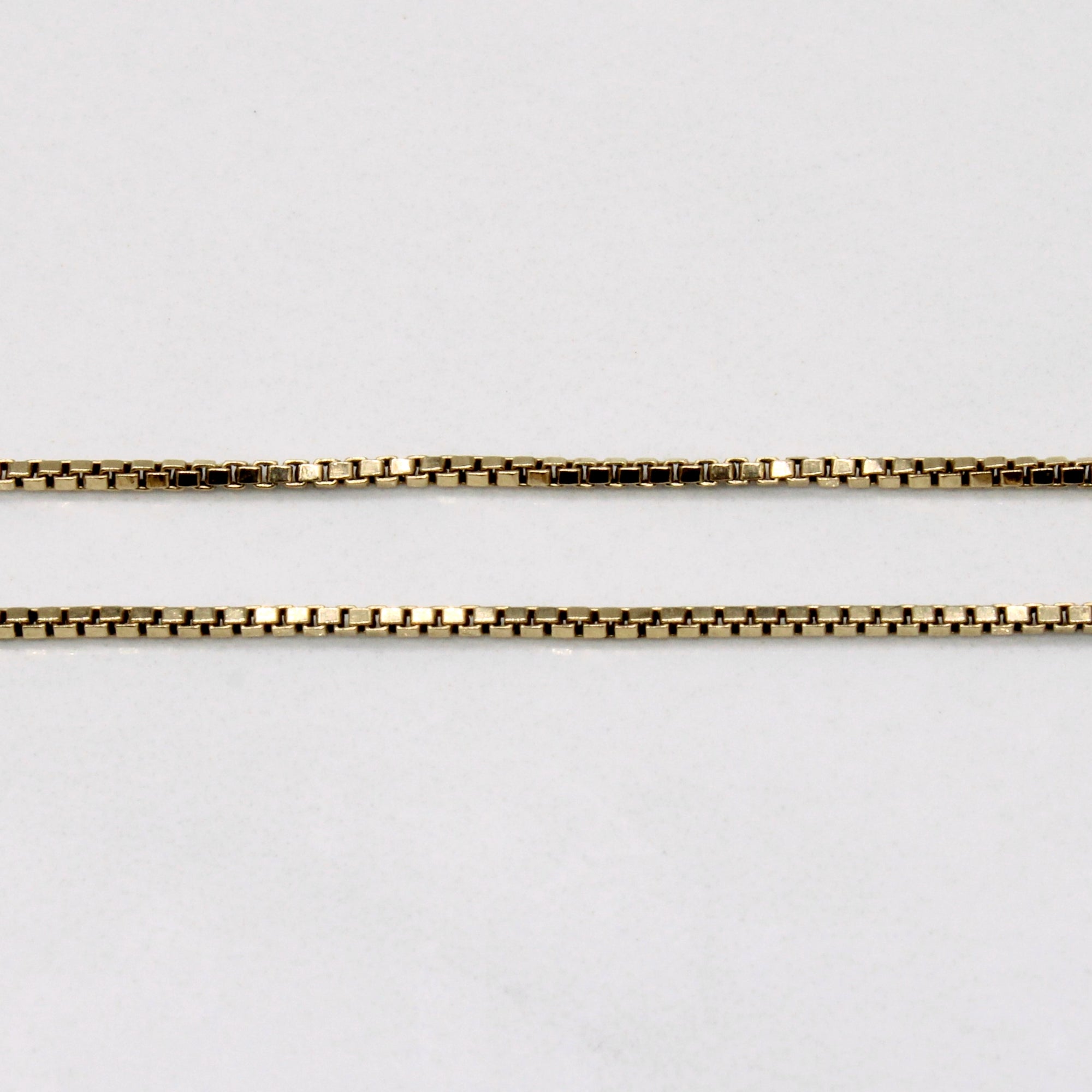 18k Yellow Gold Box Link Chain | 21